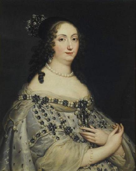 Justus van Egmont Portrait of Louise Marie Gonzaga de Nevers Sweden oil painting art
